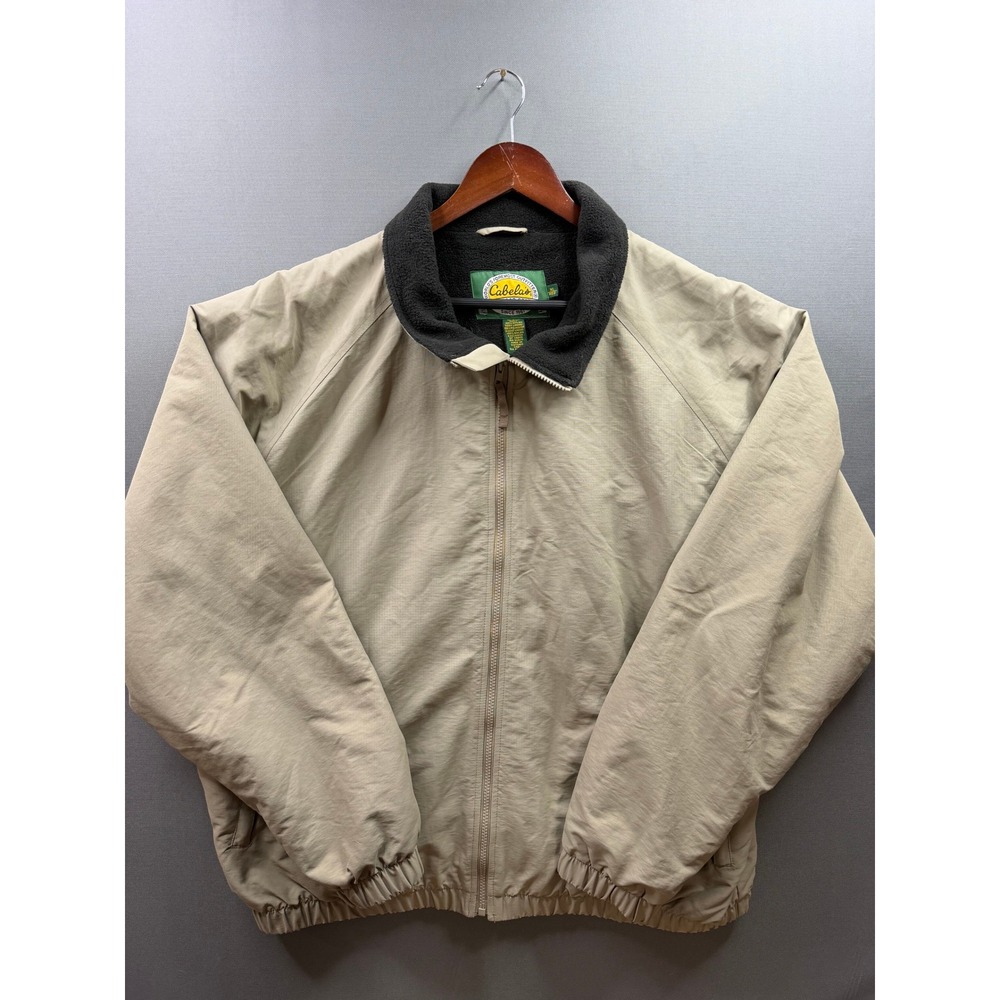 Cabela's Outdoor Gear Jacket Mens Tan Fleece Lined Full Zip XL Regular